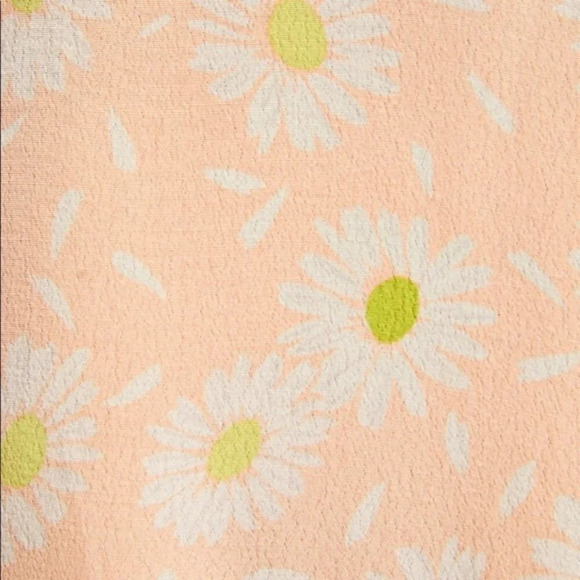 Zara Floral Daisy Wide Leg Tie Belt Flowy Jumpsuit Peach Bloggers Fav Sz Small - Picture 6 of 9